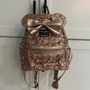 Disney rose gold Loungefly backpack